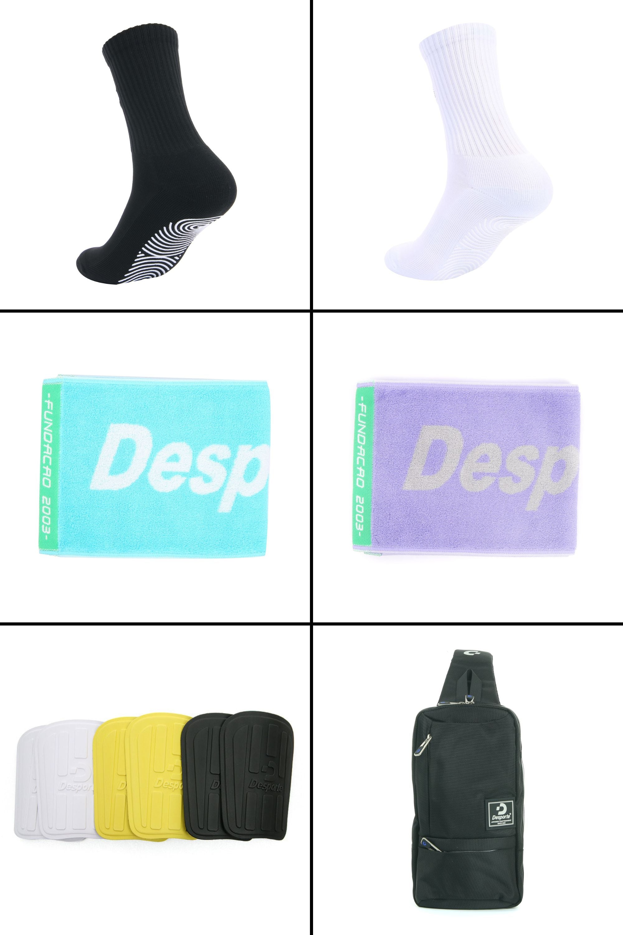 デスポルテフットサルシューズ、芝サッカーシューズ、スポーツウェア