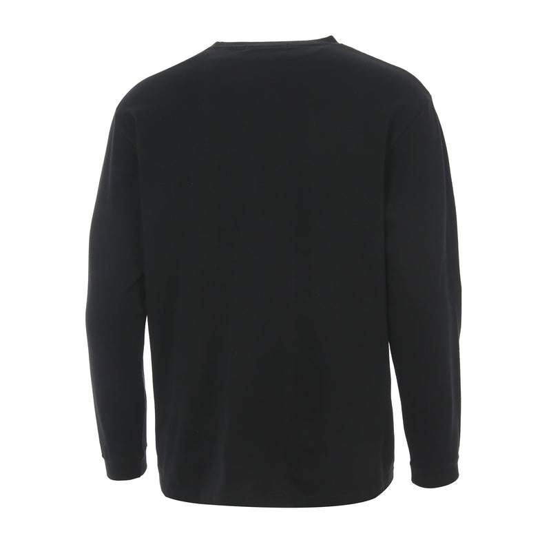 Desporte black long sleeve cotton t-shirt DSP-T50L back view