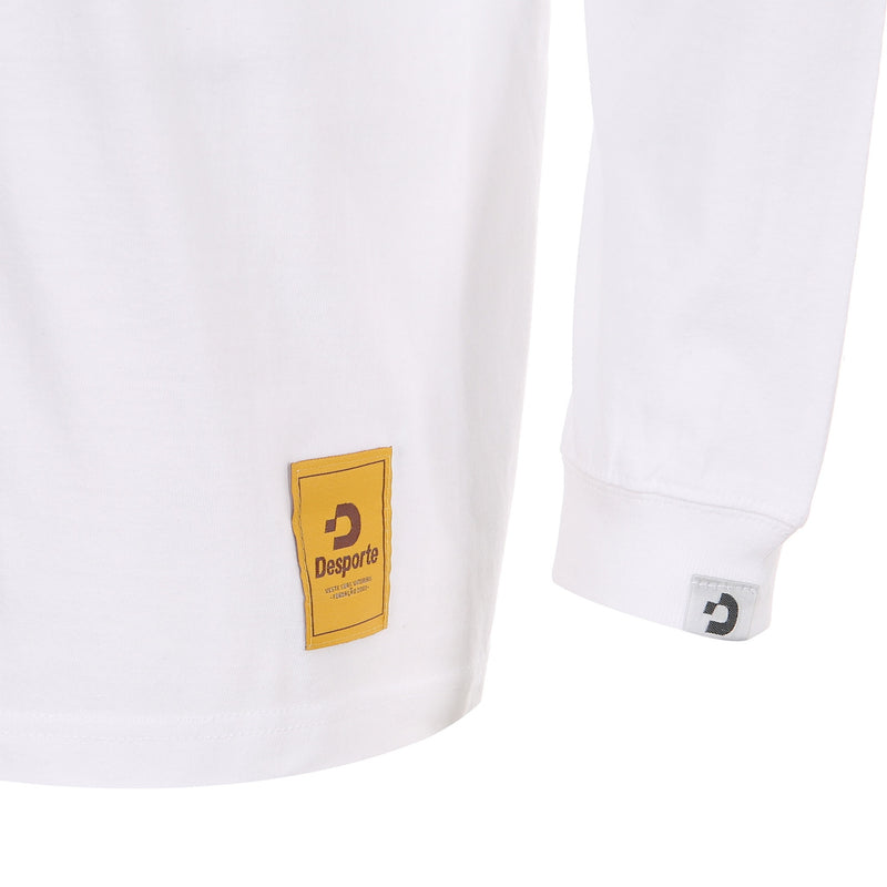 Desporte white long sleeve cotton t-shirt DSP-T50L logo tag