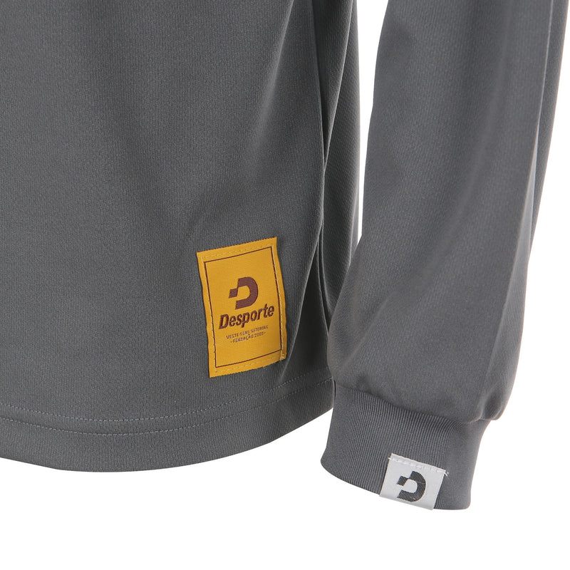 Desporte long sleeve dry shirt DSP-T51L-Dark Gray front logo tag
