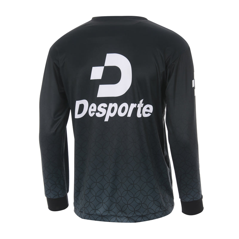 Desporte black quick-dry long sleeve practice shirt DSP-BPS-33L for futsal and soccer back view
