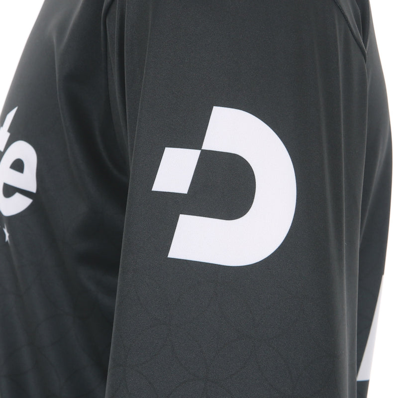 Desporte black quick-dry long sleeve practice shirt DSP-BPS-33L for futsal and soccer side logo