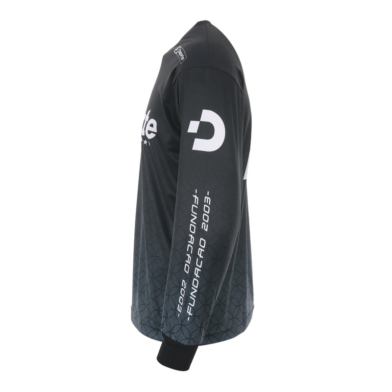Desporte black quick-dry long sleeve practice shirt DSP-BPS-33L for futsal and soccer side view