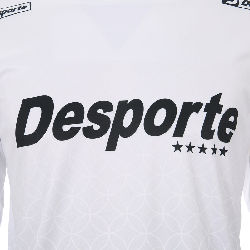 Desporte white quick-dry long sleeve practice shirt DSP-BPS-33L for futsal and soccer chest logo