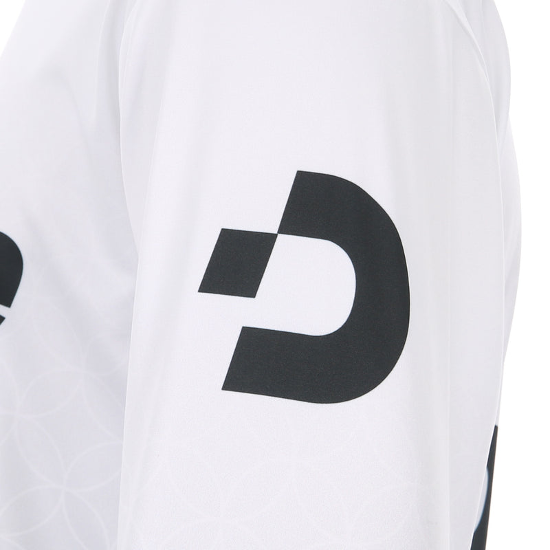 Desporte white quick-dry long sleeve practice shirt DSP-BPS-33L for futsal and soccer side logo