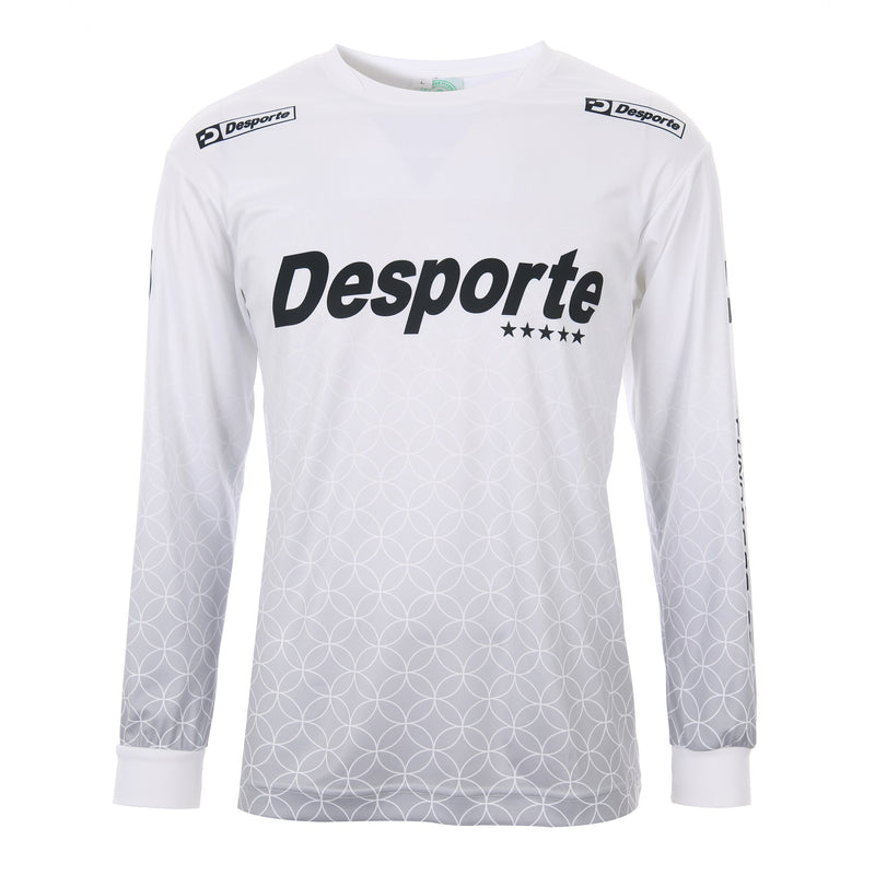 Desporte white quick-dry long sleeve practice shirt DSP-BPS-33L for futsal and soccer