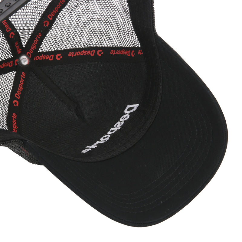 Desporte black mesh snapback hat DSP-PC04 inside view