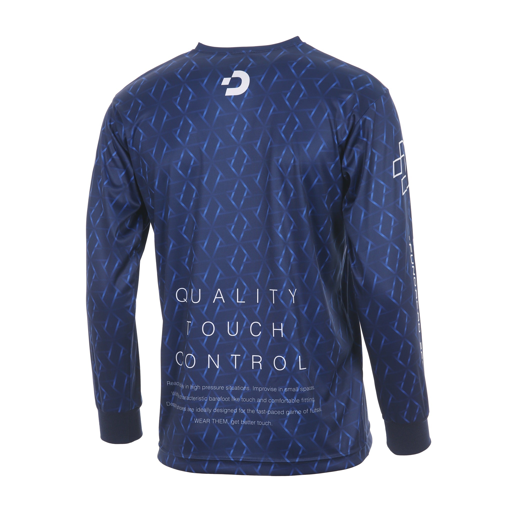 Desporte navy long sleeve futsal practice shirt DSP-BPS-39L back view