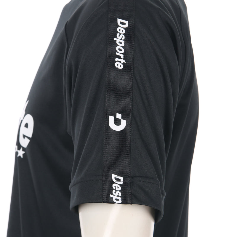 Desporte black practice shirt DSP-BPS-31 sleeve track tape logos