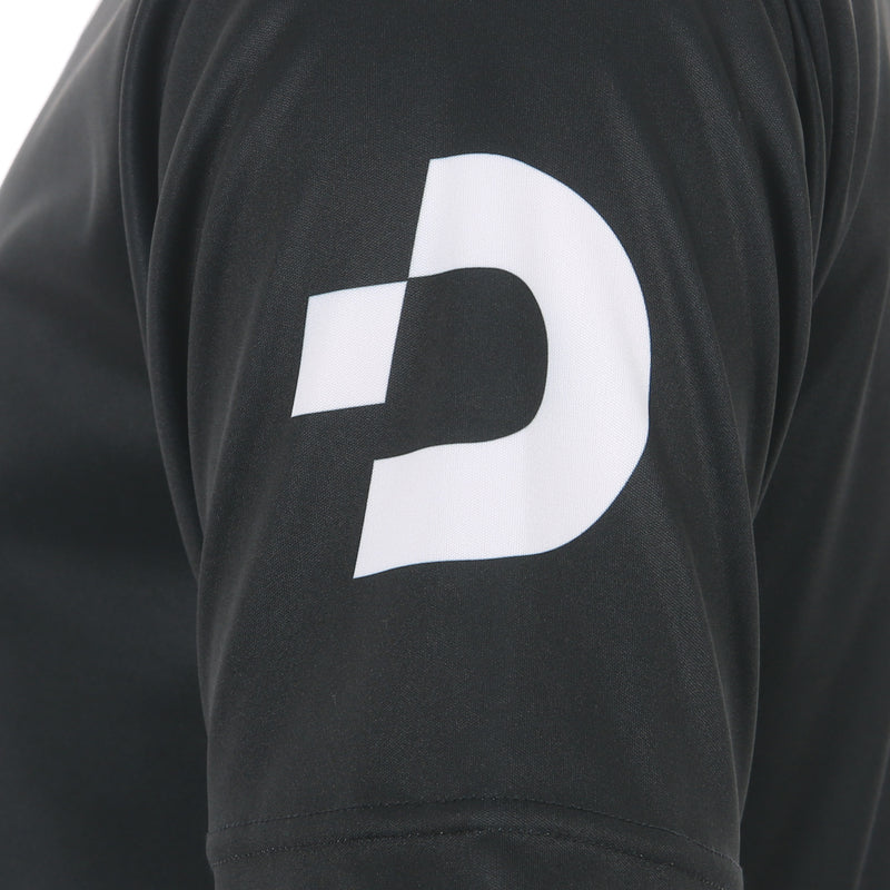 Desporte quick dry practice shirt DSP-BPS-OS-AW2-Black-White for futsal and soccer sleeve logo