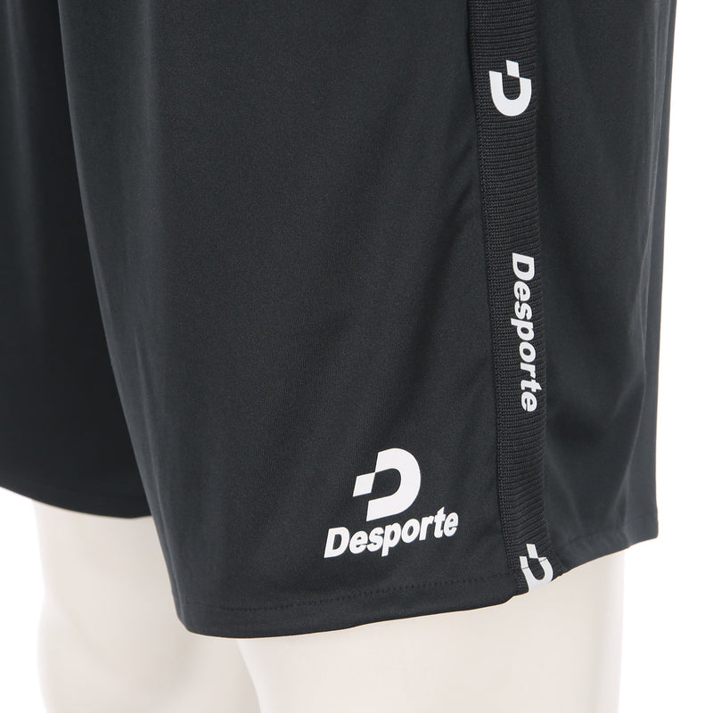 Desporte black practice shorts DSP-BPSP-31 track tape logo and print logo