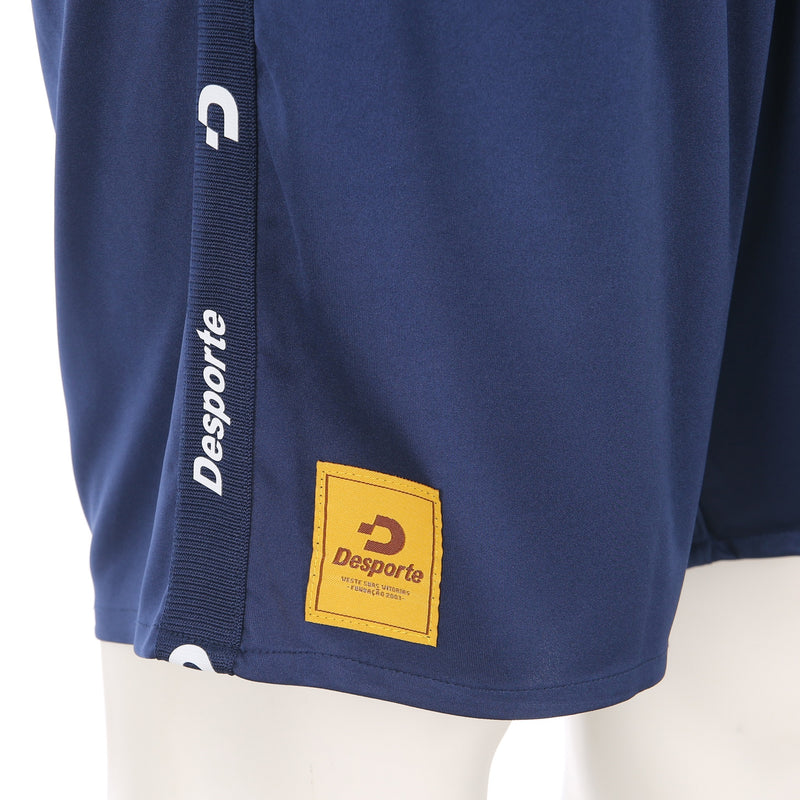 Desporte navy practice shorts DSP-BPSP-31 track tape logo and stitched logo tag