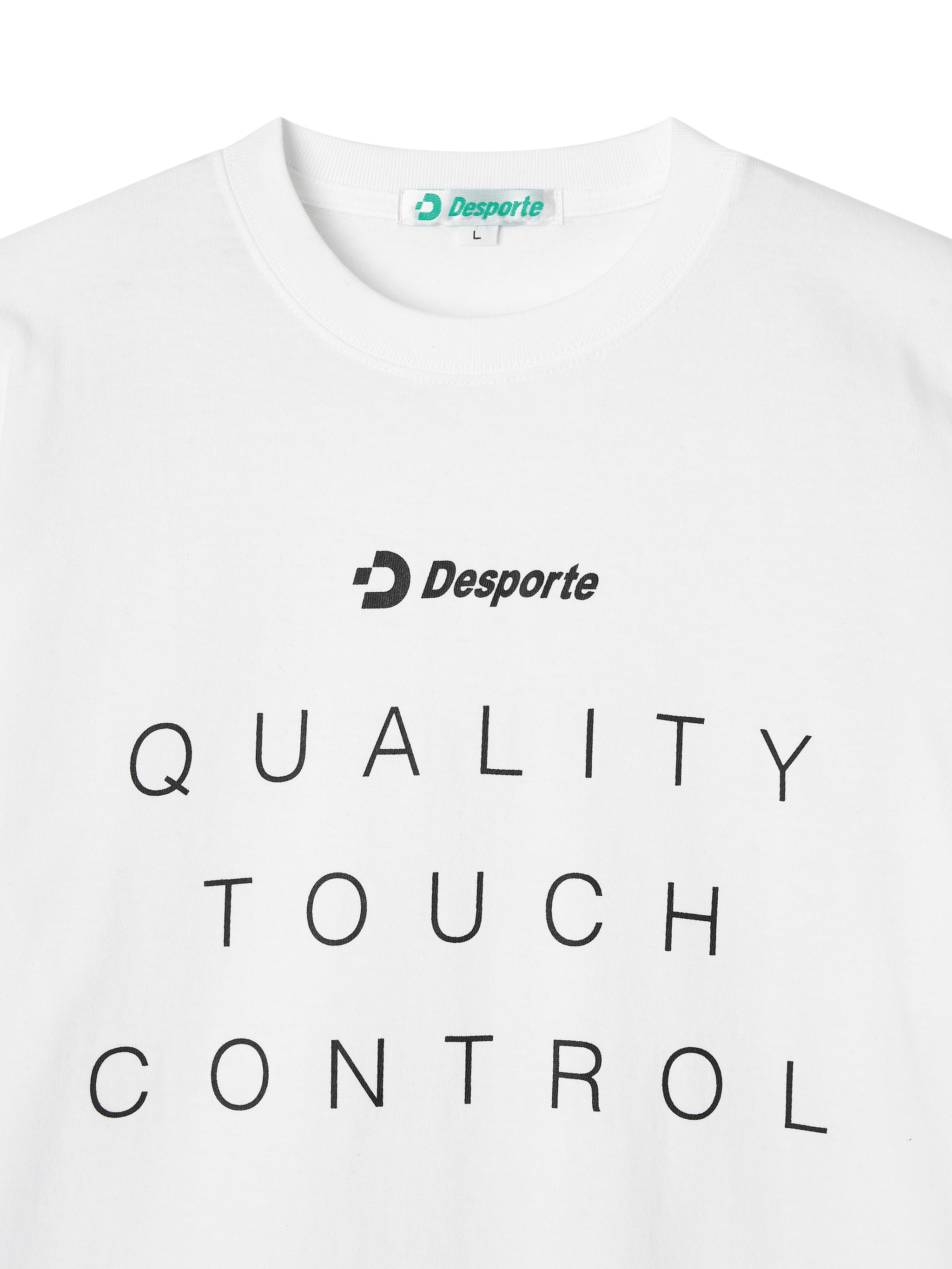 Desporte white cotton t-shirt DSP-T56 double stitch crew neck and logos