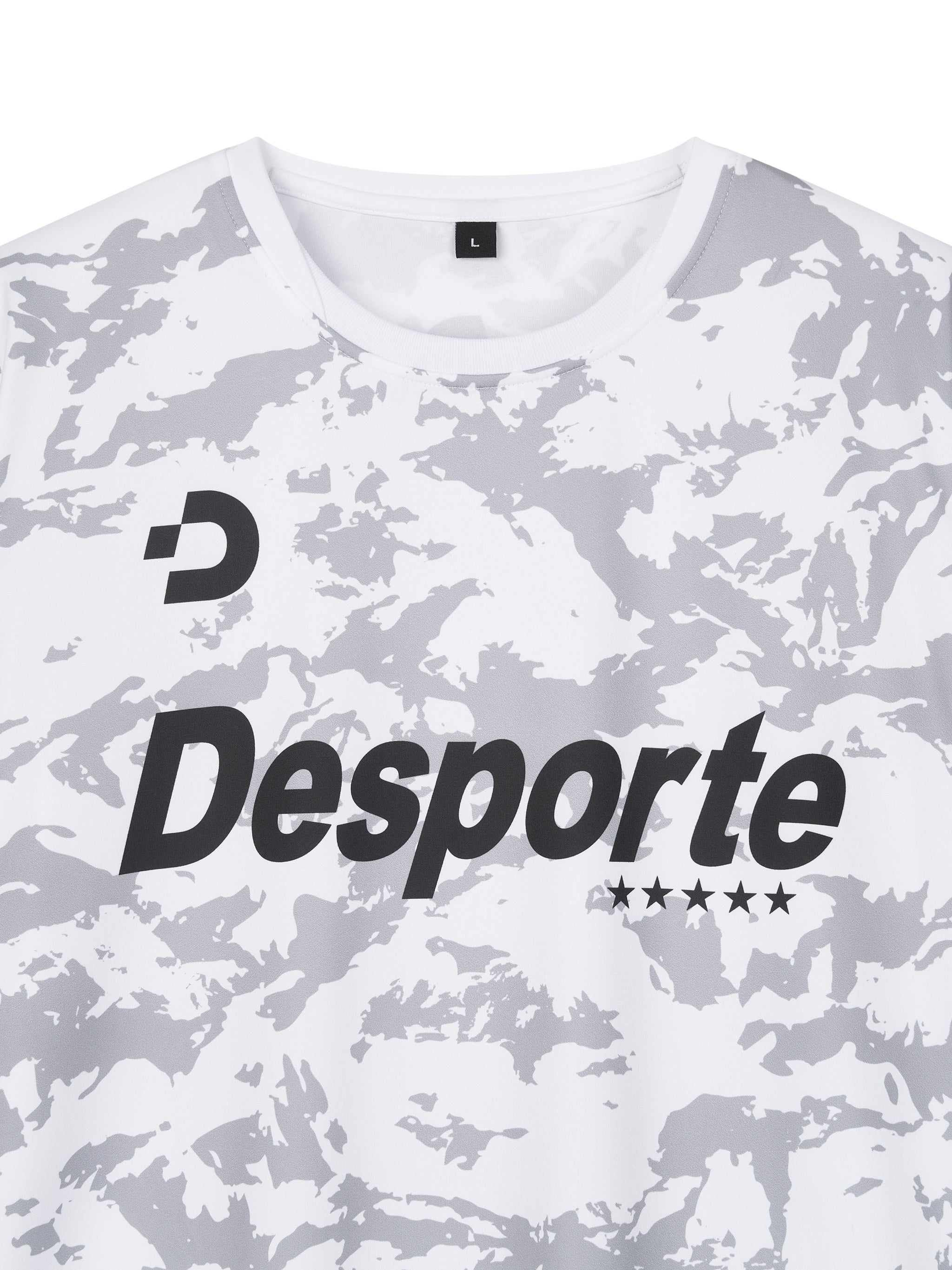 Desporte white gray futsal practice shirt DSP-BPS-41 front logos
