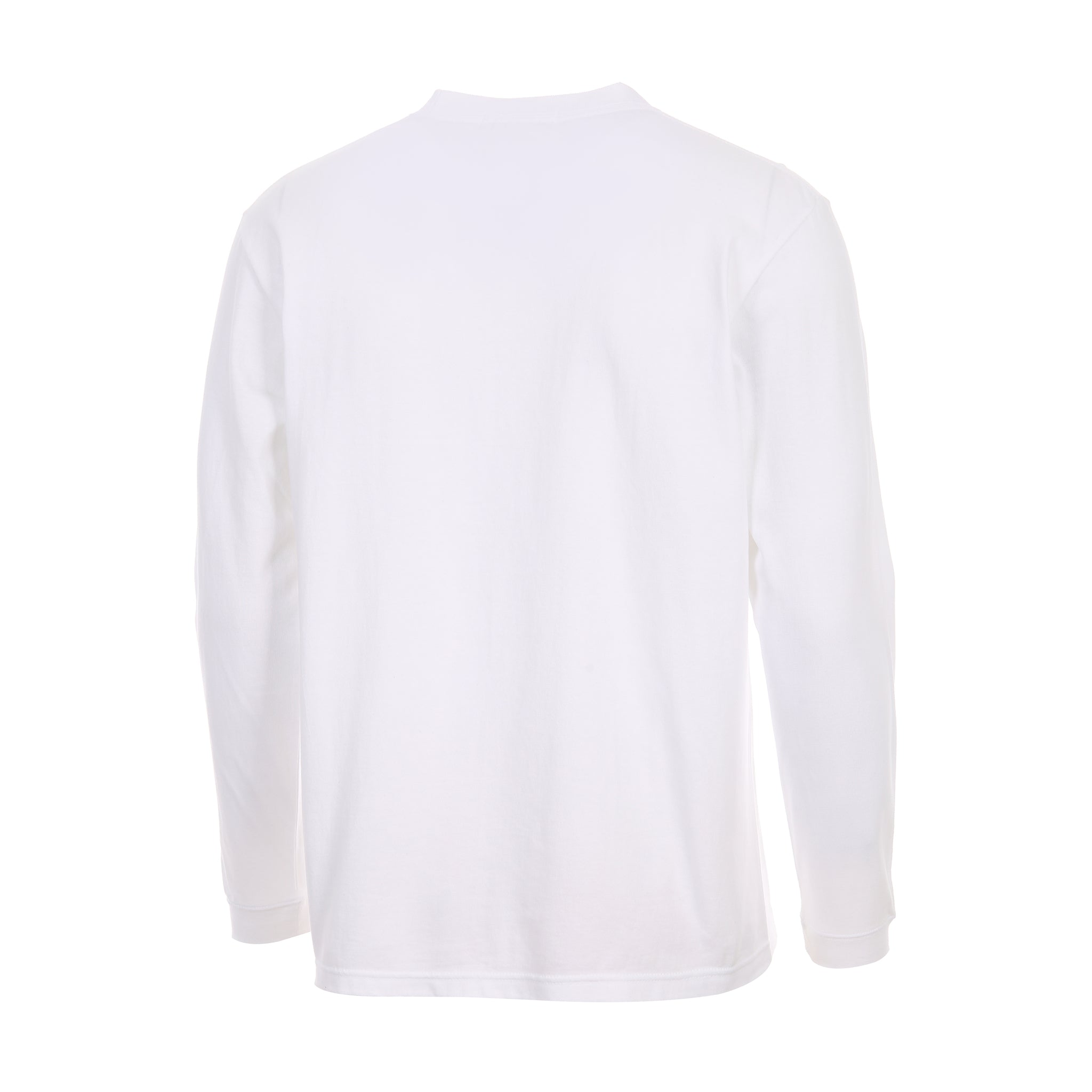 デスポルテ ホワイト 長袖 コットン Tシャツ DSP-T55L 背面図