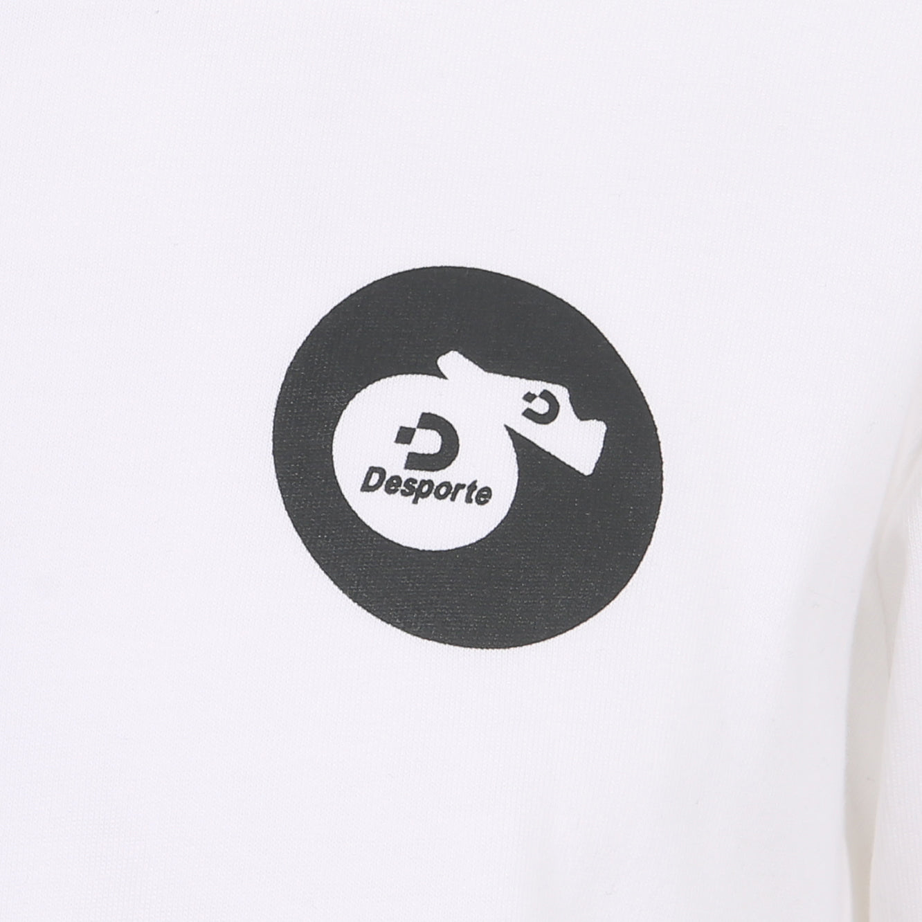 Desporte white long sleeve cotton t-shirt DSP-T55L logo print