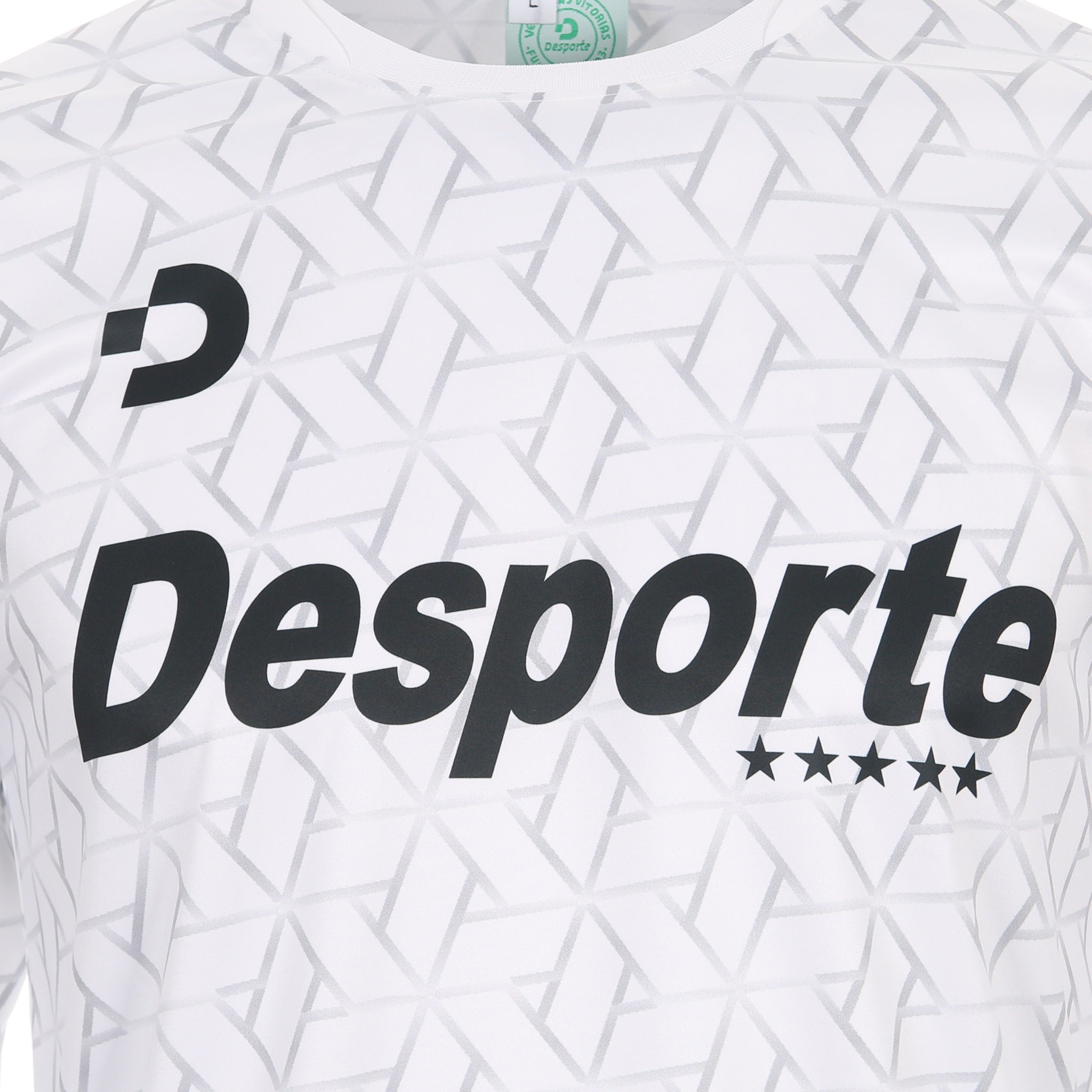 Desporte white long sleeve futsal practice shirt DSP-BPS-39L front logo