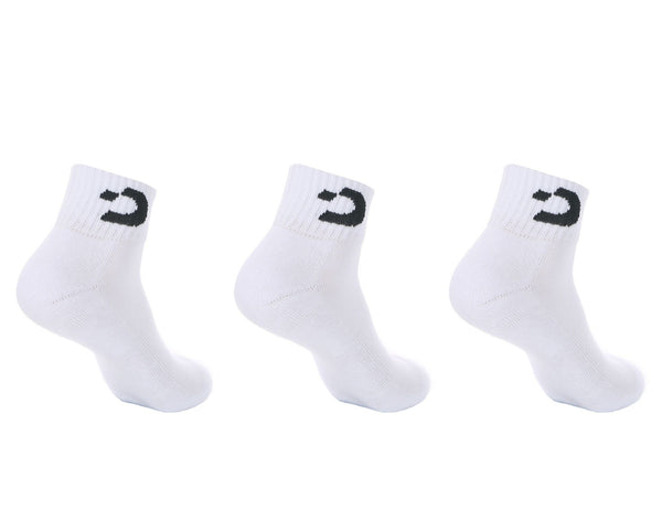 Desporte DSP-3PST01 white sports ankle socks 3 pair set