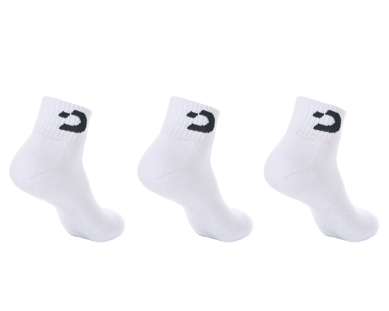 Desporte DSP-3PST01 white sports ankle socks 3 pair set