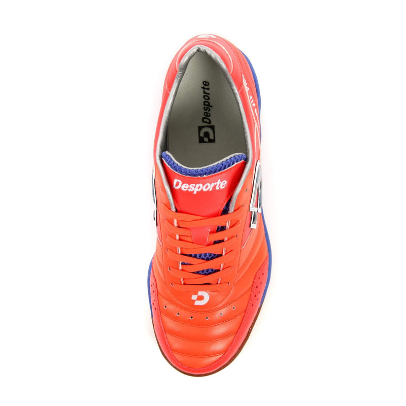 Desporte Campinas JTF PRO1 coral red turf soccer shoe synthetic suede leather insole