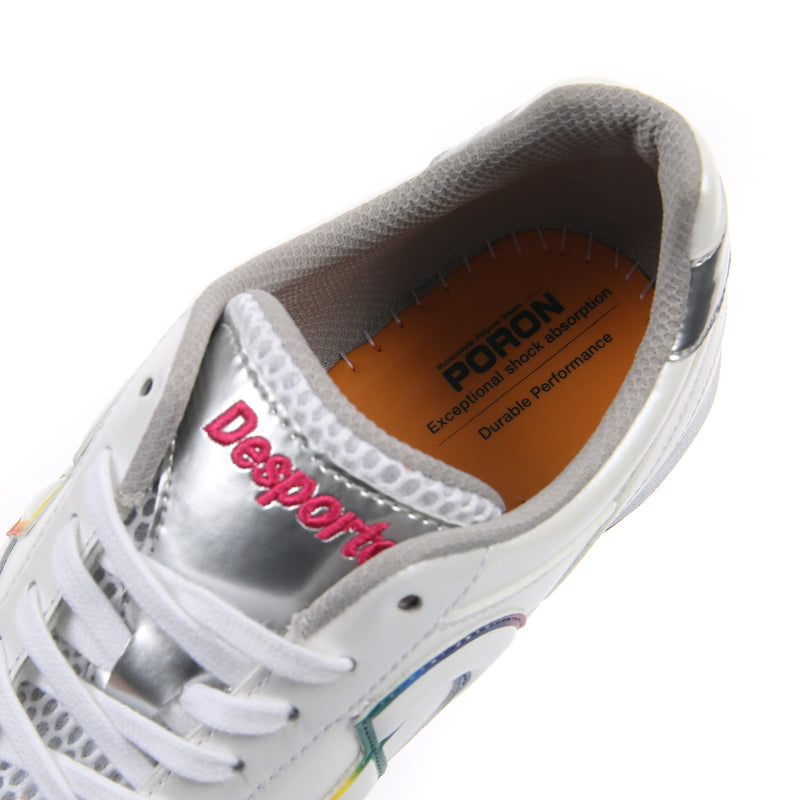Desporte Campinas JTF5 DS-1440 white/rainbow turf soccer shoe Poron memory foam shock absorption