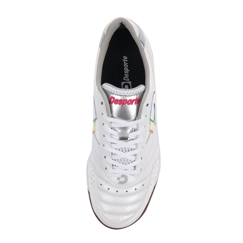 Desporte Campinas JTF5 DS-1440 white/rainbow turf soccer shoe padded cup insole