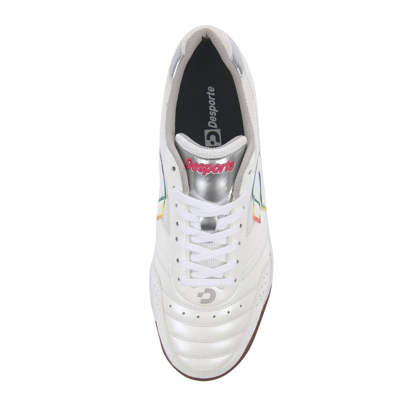 Desporte Campinas TF3 DS-1441 white rainbow turf soccer shoe