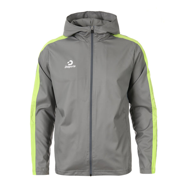 Desporte gray hooded full zip windbreaker