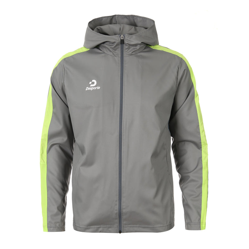 Desporte gray hooded full zip windbreaker