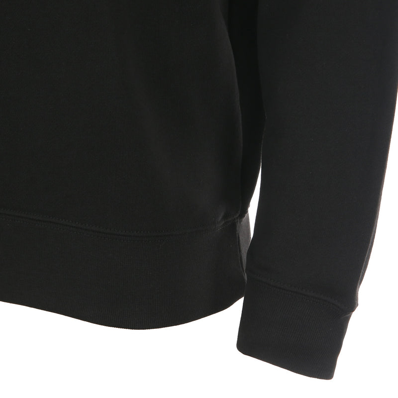 Desporte DSP-SWE-01 black cotton sweatshirt ribbed cuffs