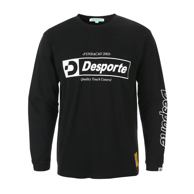Desporte black long sleeve cotton t-shirt
