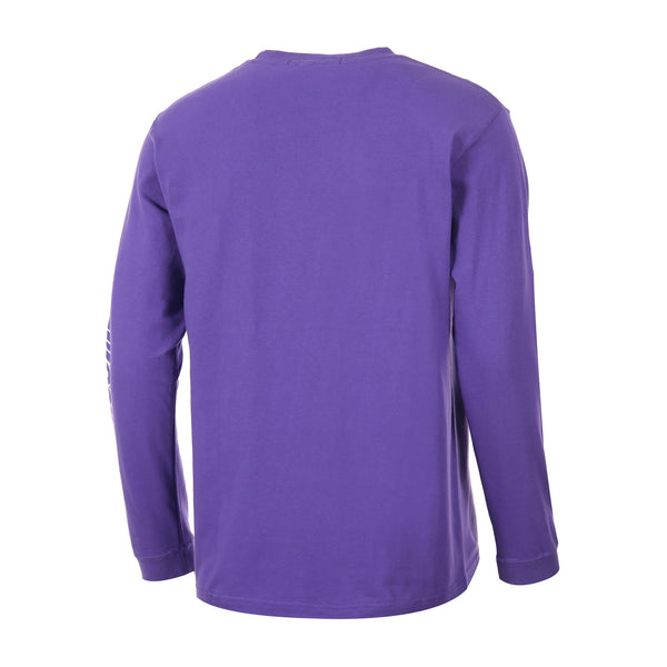 Desporte purple long sleeve cotton t-shirt back view