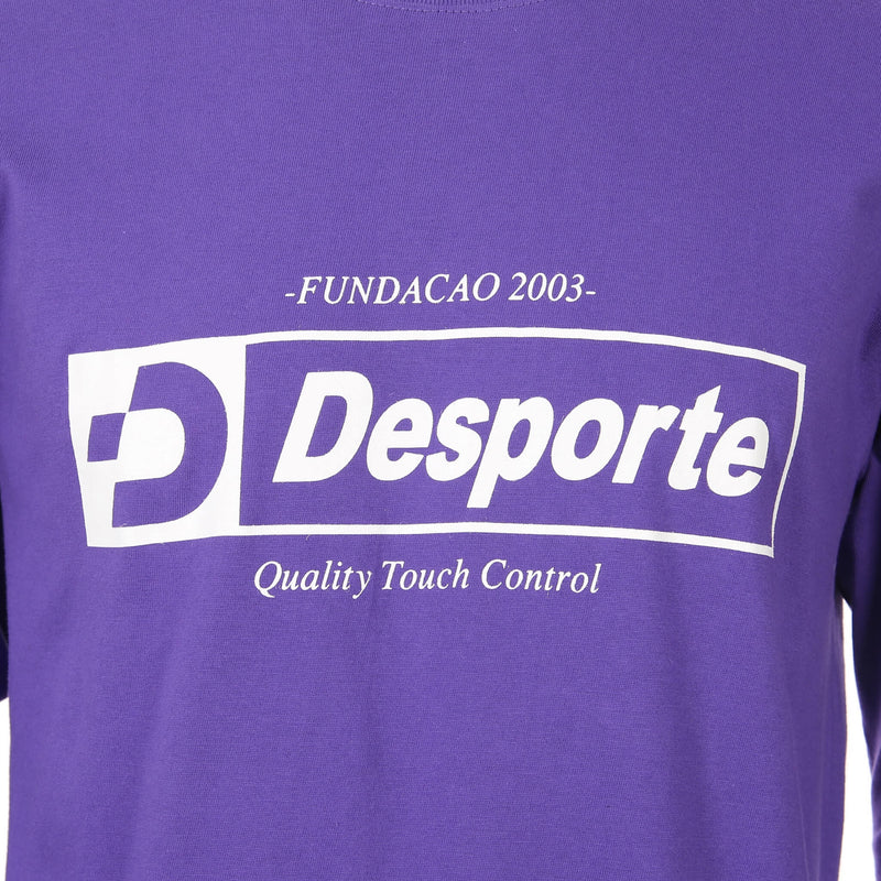 Desporte purple long sleeve cotton t-shirt front logo print