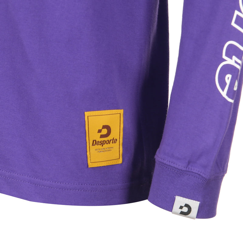 Desporte purple long sleeve cotton t-shirt front logo tag