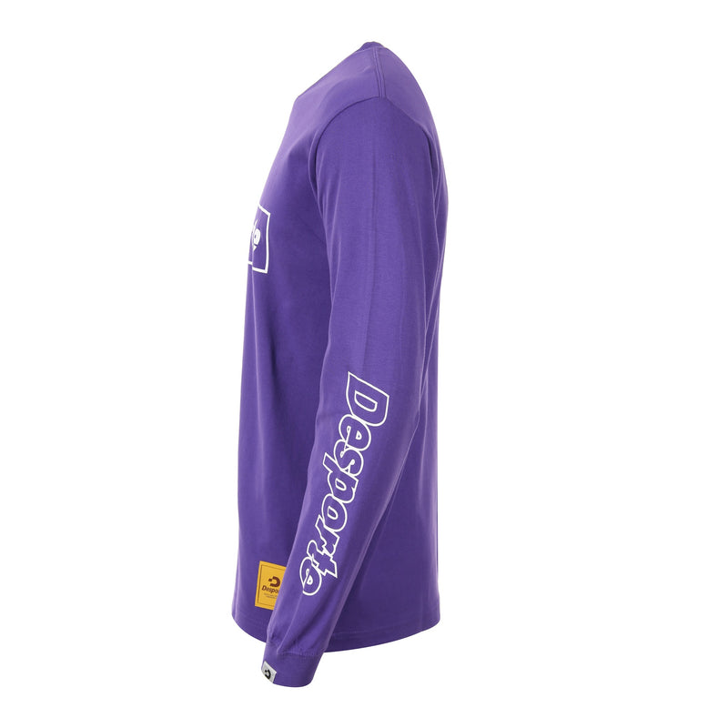 Desporte purple long sleeve cotton t-shirt side view