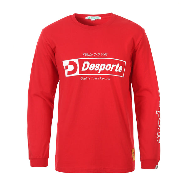 Desporte red long sleeve cotton t-shirt