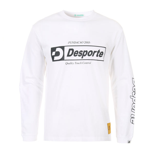 Desporte white long sleeve cotton t-shirt