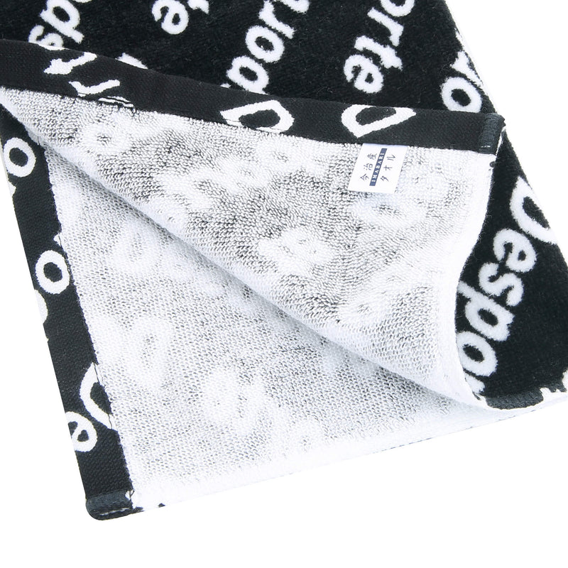 Desporte cotton face towel black and white