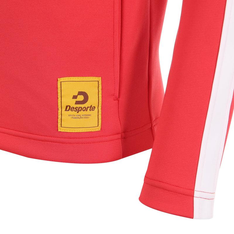 Desporte Half Zip Training Jacket red white front logo tag