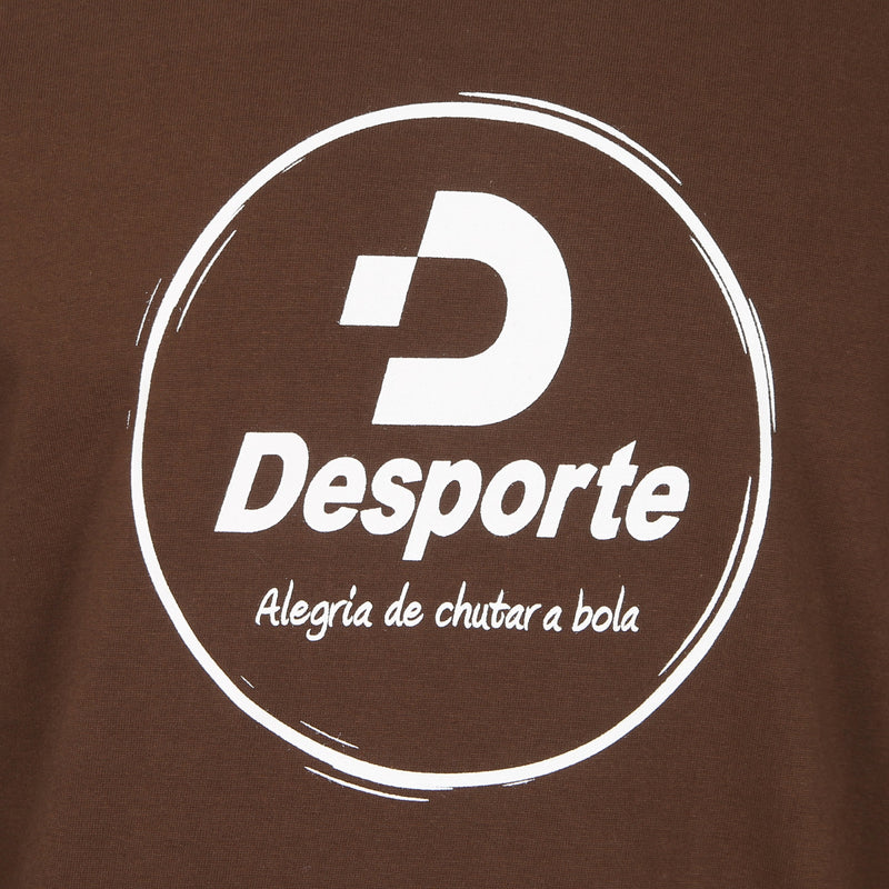 Desporte Long Sleeve 100% Cotton T-Shirt, DSP-T43L, Brown, Front Logo