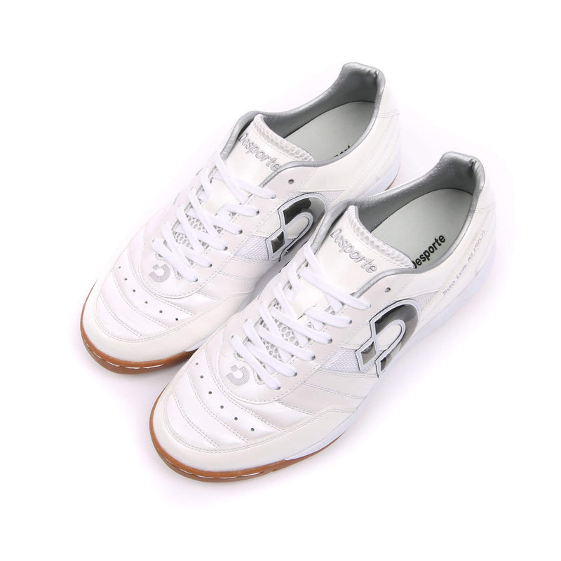Desporte Sao Luis KI PRO1 white futsal shoes with synthetic suede leather insoles