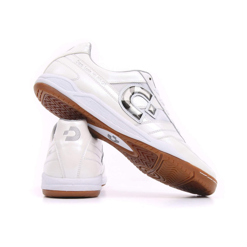 Desporte Sao Luis KI PRO1 white futsal shoes with gray camouflage logo