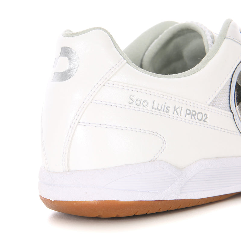 Desporte Sao Luis KI PRO2 white futsal shoe silver heel logo
