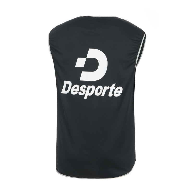 Desporte black sleeveless practice shirt back view
