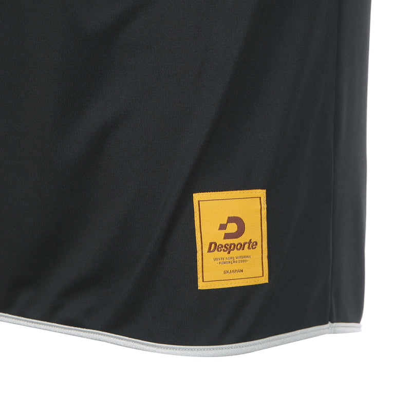 Desporte black sleeveless practice shirt front logo tag 
