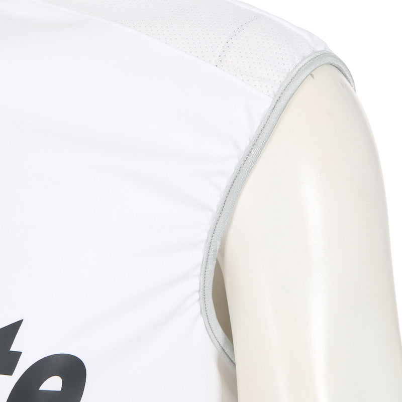 Desporte white sleeveless practice shirt mesh shoulder panels