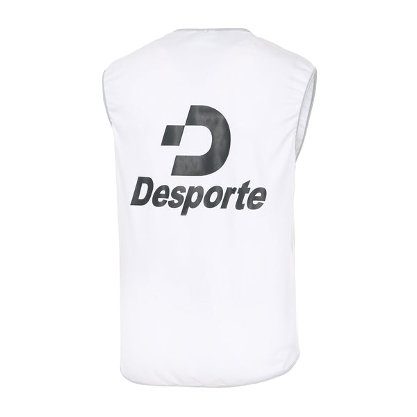 Desporte white sleeveless practice shirt back view