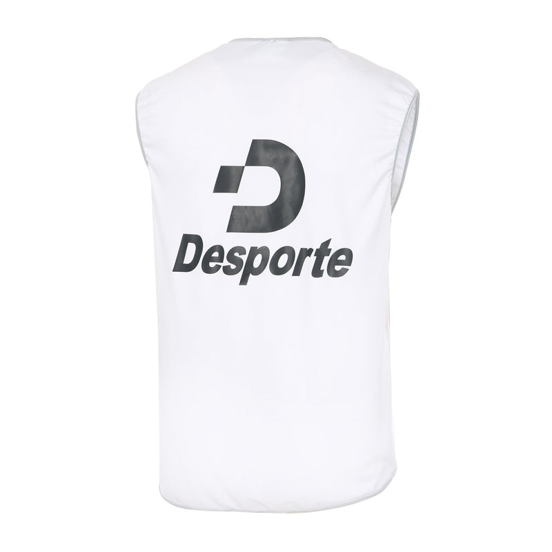 Desporte white sleeveless practice shirt back view