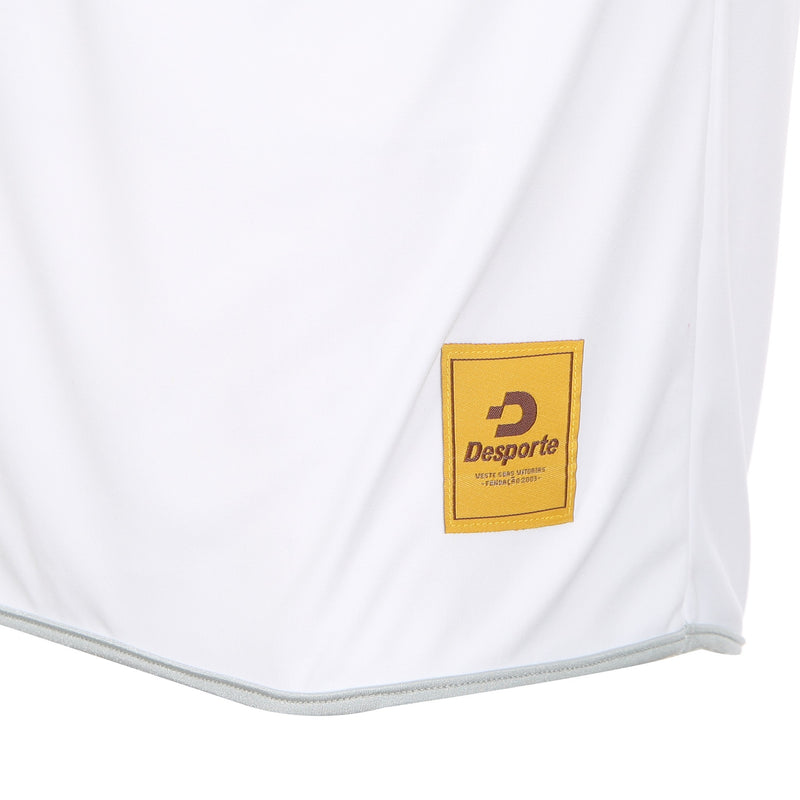 Desporte white sleeveless practice shirt front logo tag