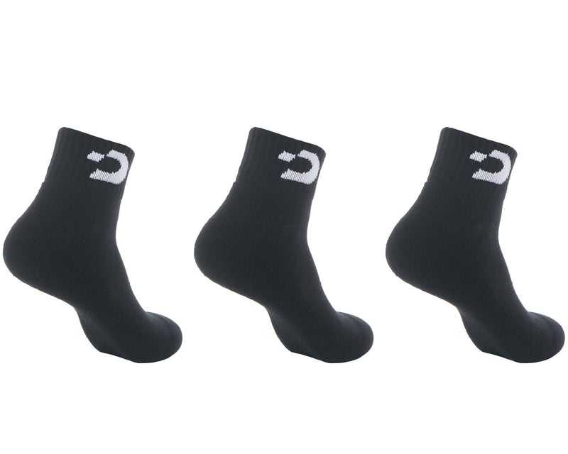 Desporte DSP-3PST01 ankle socks black white logo 3-Pair-Set